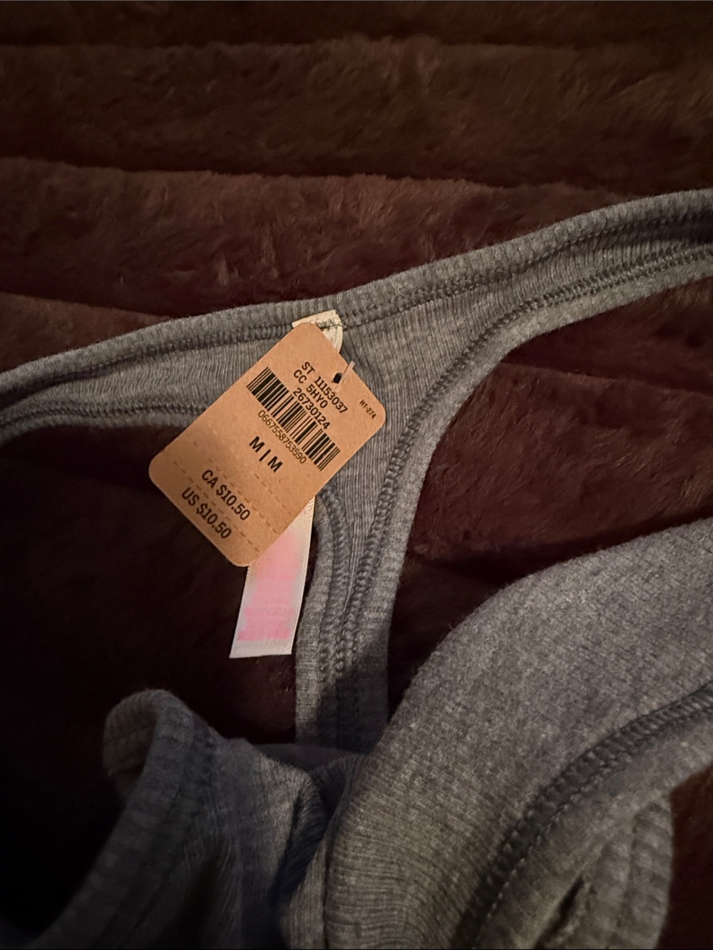 PINK Cotton Thong grey‎ - Picture 5 of 5